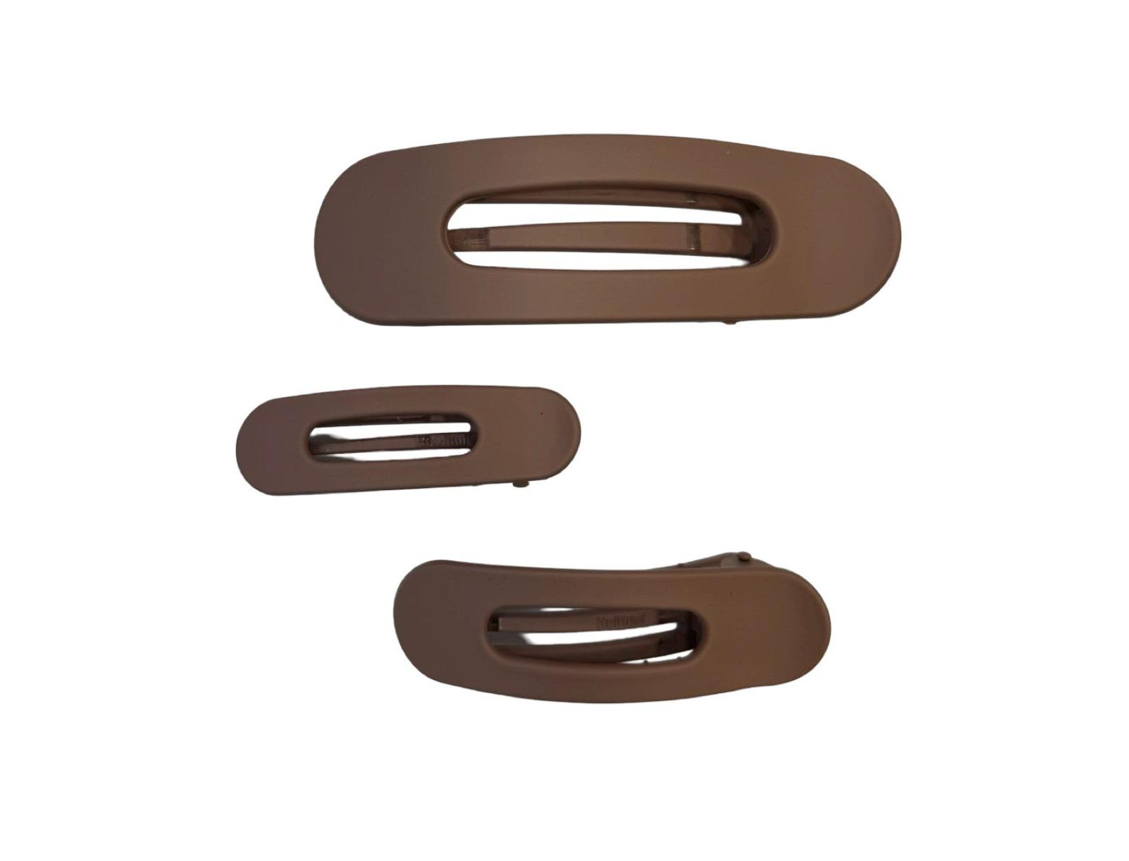 Mixed Size Flat Lay Clip Set - Brown