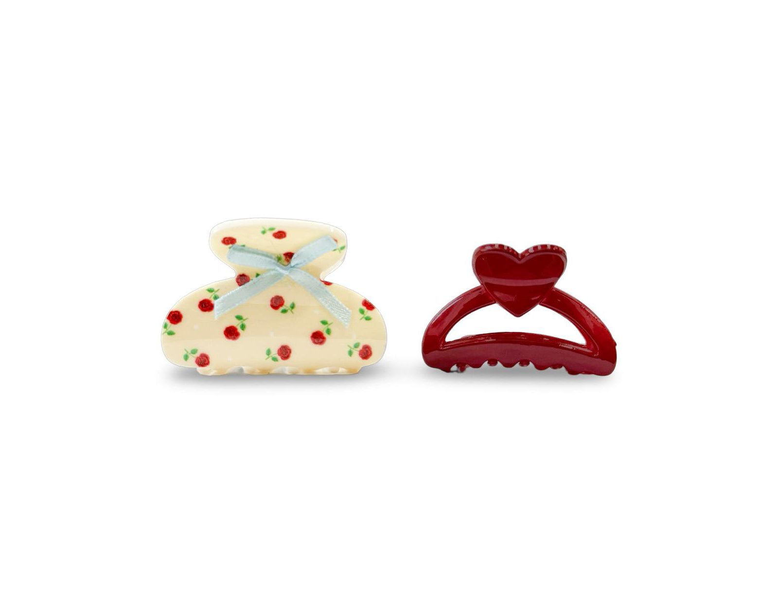 Headbands of Hope Medium Claw Clip Set - Flower + Heart