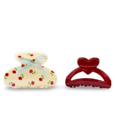 Headbands of Hope Medium Claw Clip Set - Flower + Heart