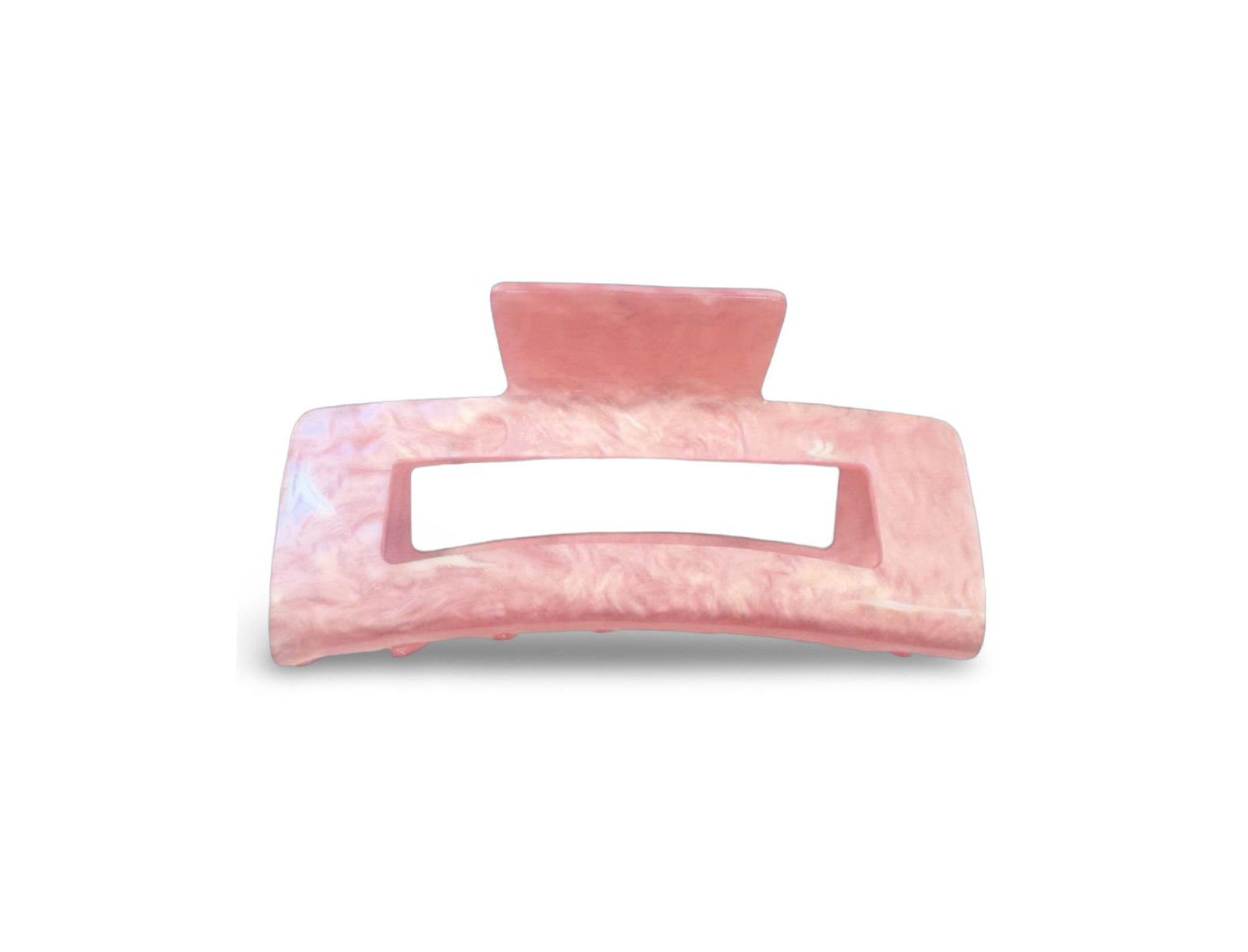 Large Rectangle Claw Clip - Pink