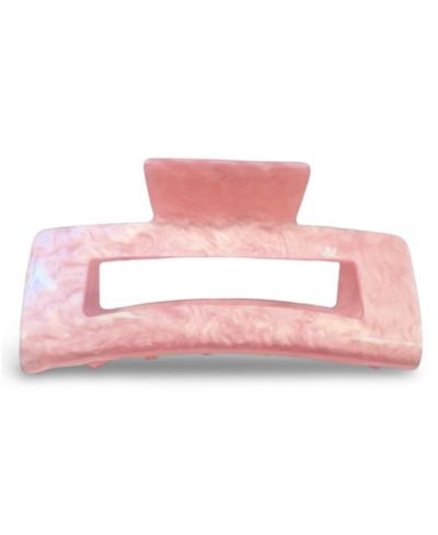 Large Rectangle Claw Clip - Pink