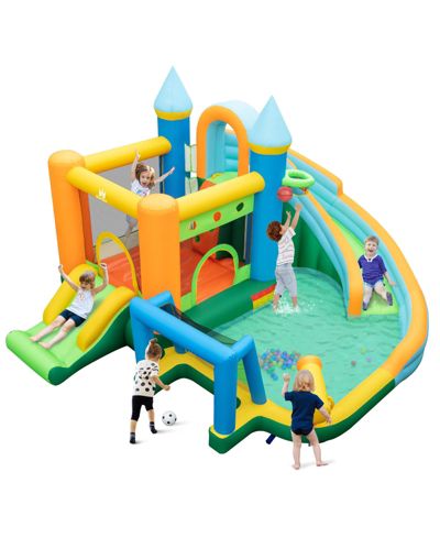 Надувной водный аттракцион Mecale Blowup Bounce House с двумя горками и бассейном