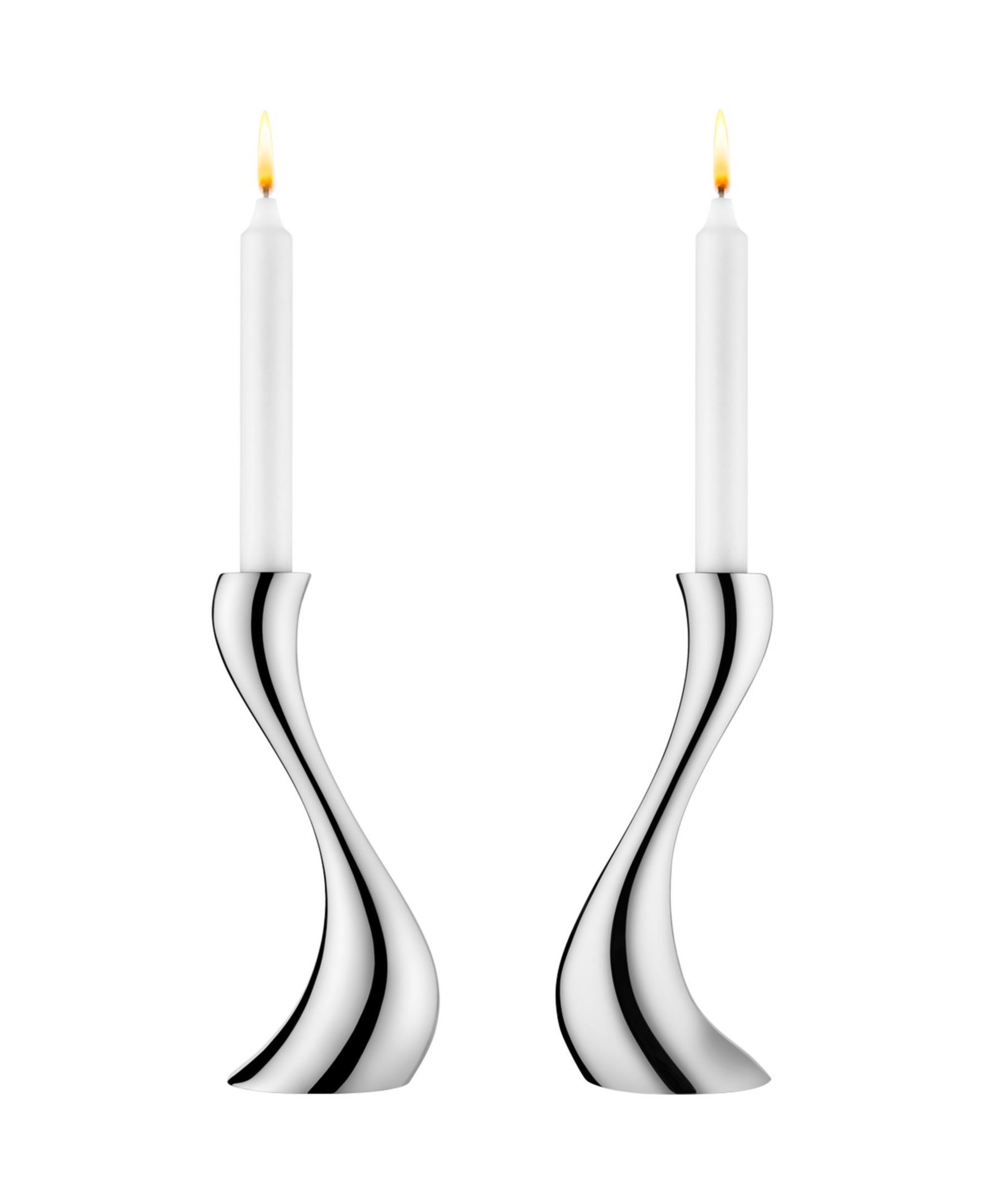 Подсвечник Georg Jensen Cobra Candlestick Medium, 2 предмета