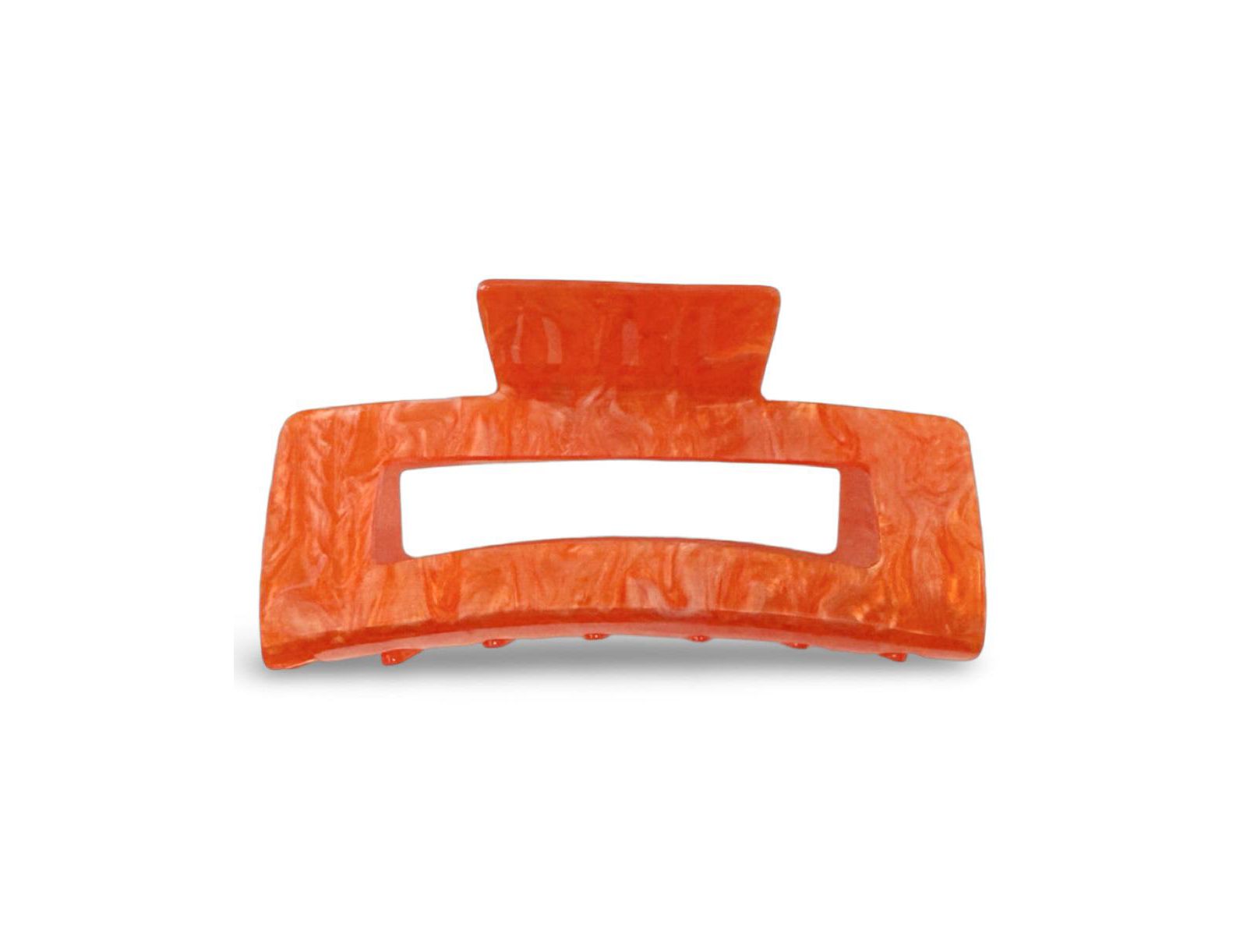 Large Rectangle Claw Clip - Orange