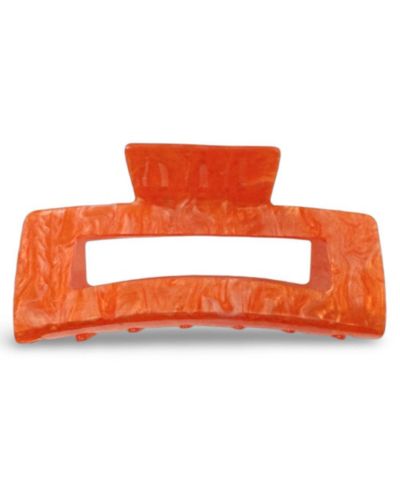 Large Rectangle Claw Clip - Orange