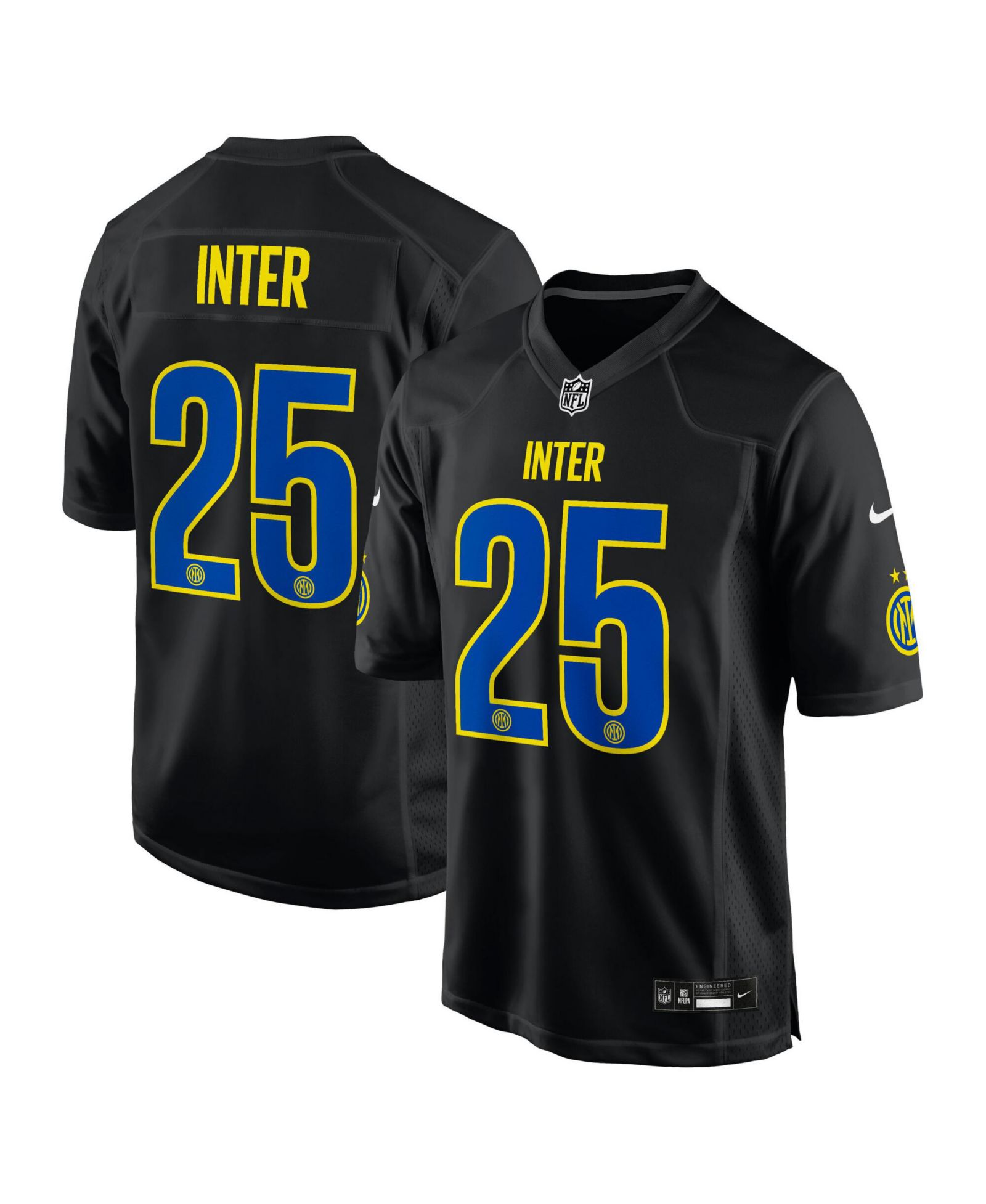 Nike Мужская джерси Nike Men's Black Inter Milan 2025 Club World Cup X NFL