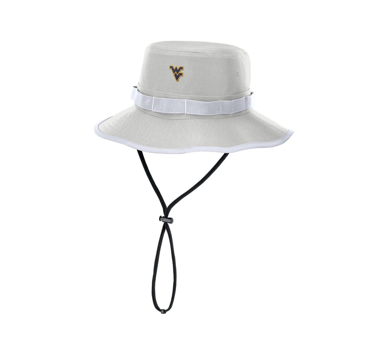 Мужская панама Nike West Virginia Mountaineers 2025 Sideline Apex Boonie Bucket Hat, серая