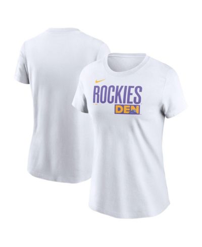 Женская белая футболка Nike Colorado Rockies 2025 City Connect Wordmark