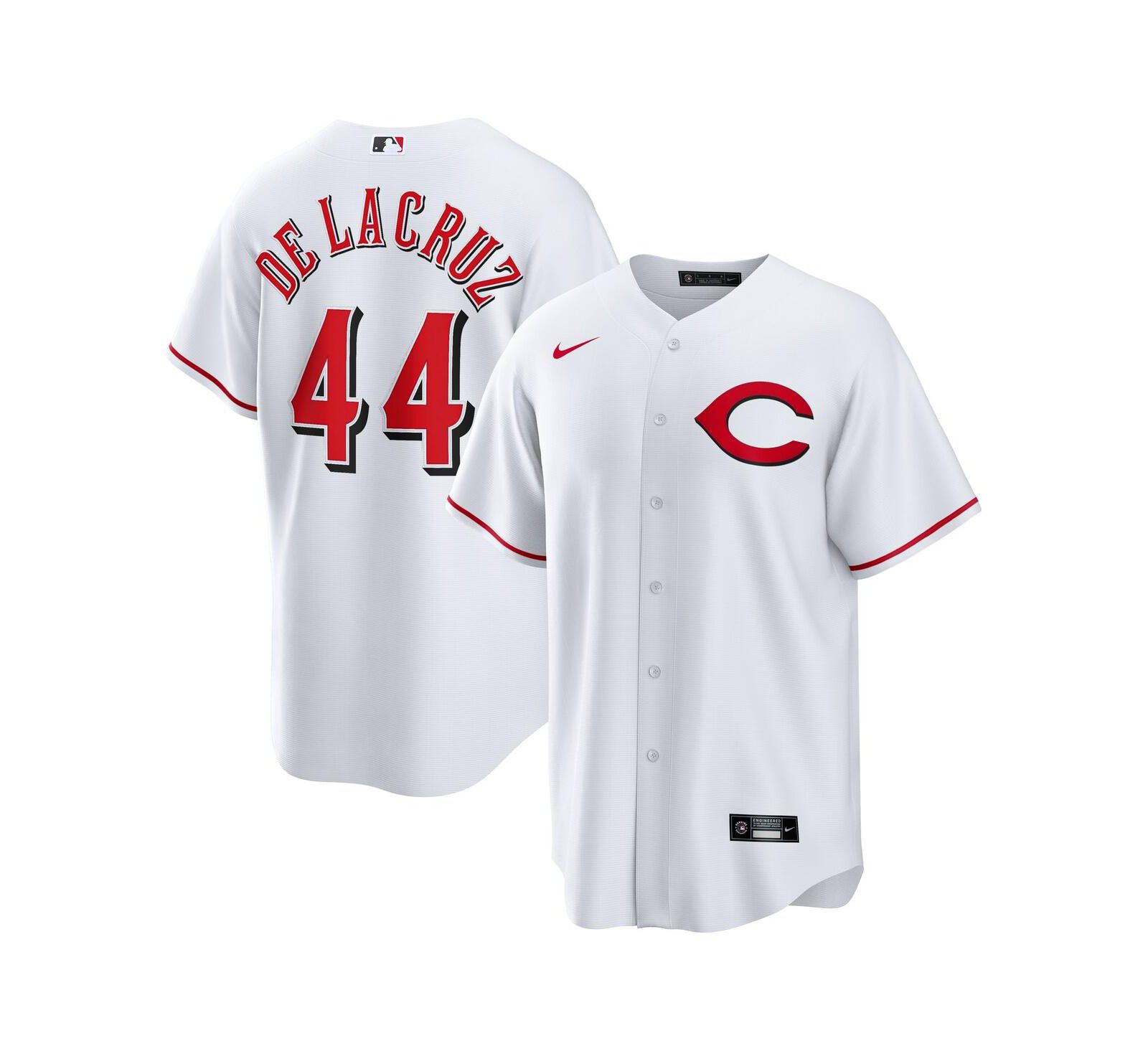 Nike Men's Elly De La Cruz White Cincinnati Reds Alternate 2 Replica 2.0 Player Jersey