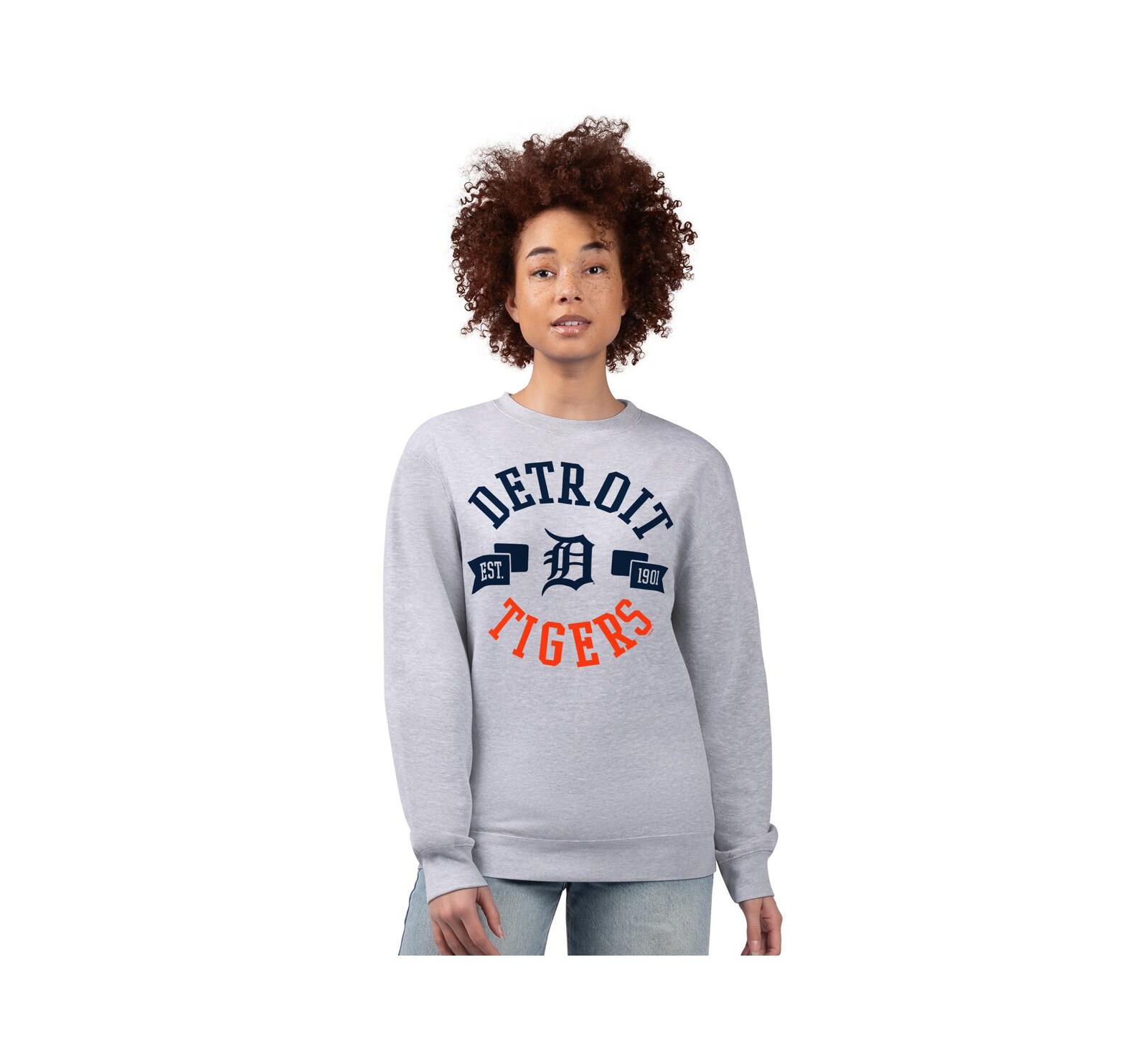 G-III 4Her by Carl Banks Женская флисовая толстовка Detroit Tigers, серая меланж