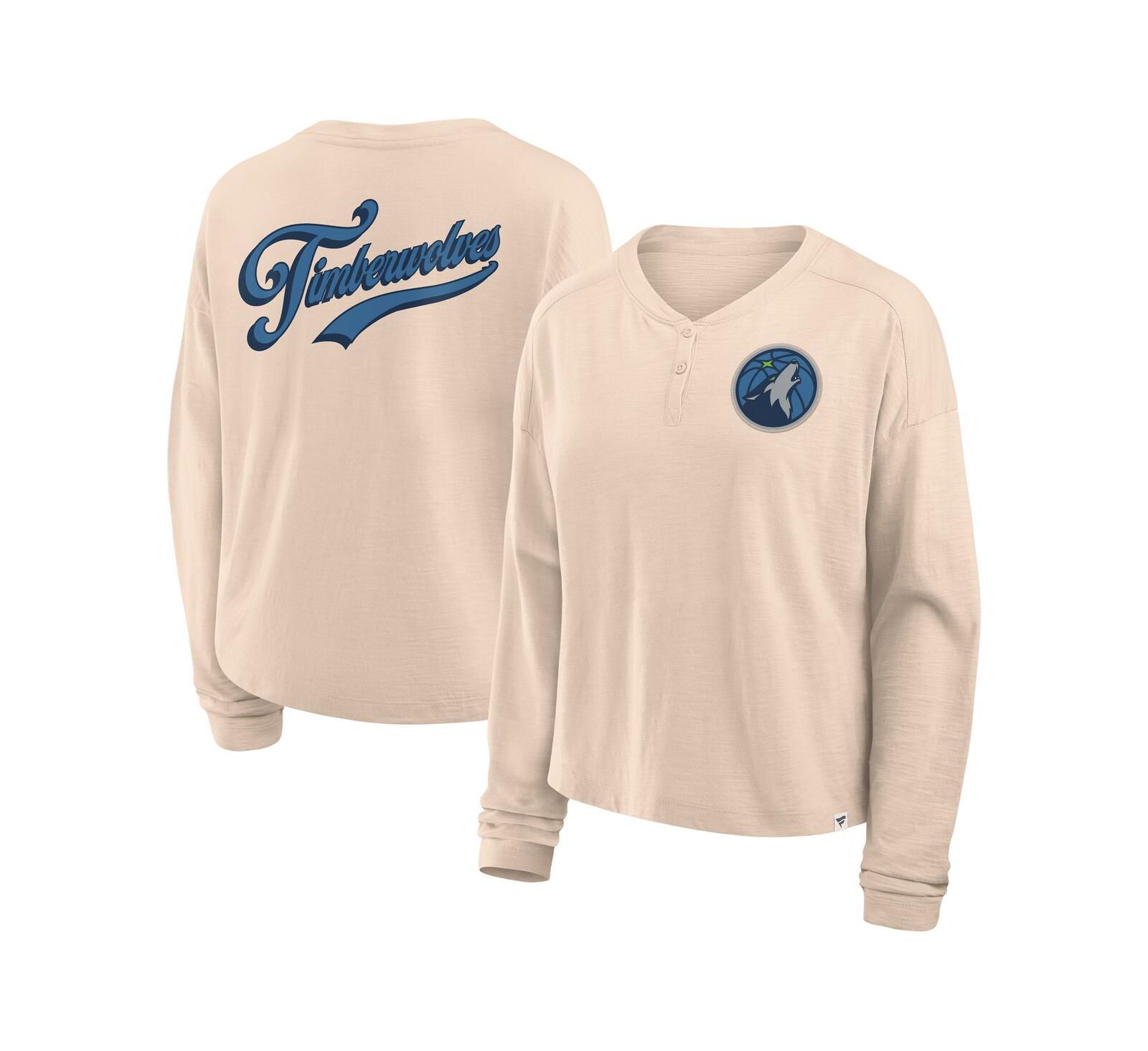 Женская футболка Fanatics Natural Minnesota Timberwolves Boxed Out Drop Fashion Long Sleeve