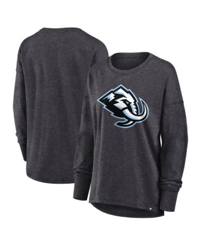 Fanatics Women's Heather Charcoal Utah Mammoth Primary Logo Legacy Long Sleeve T-Shirt