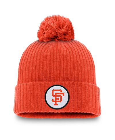 Nike Мужская вязаная шапка с помпоном, Orange San Francisco Giants Cooperstown Collection