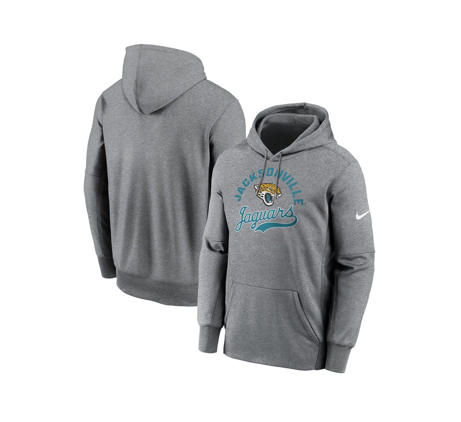 Nike Men's Heather Gray Jacksonville Jaguars Performance Fleece Pullover Hoodie