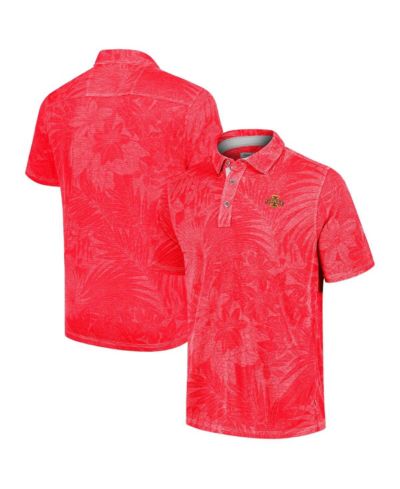 Tommy Bahama Мужская рубашка поло Santiago Paradise с принтом Iowa State Cyclones