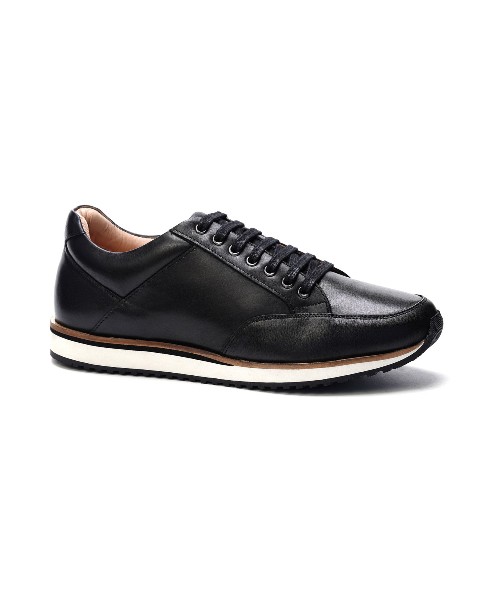A. Veer Men's Brooklyn Leather Round-Toe Sneakers
