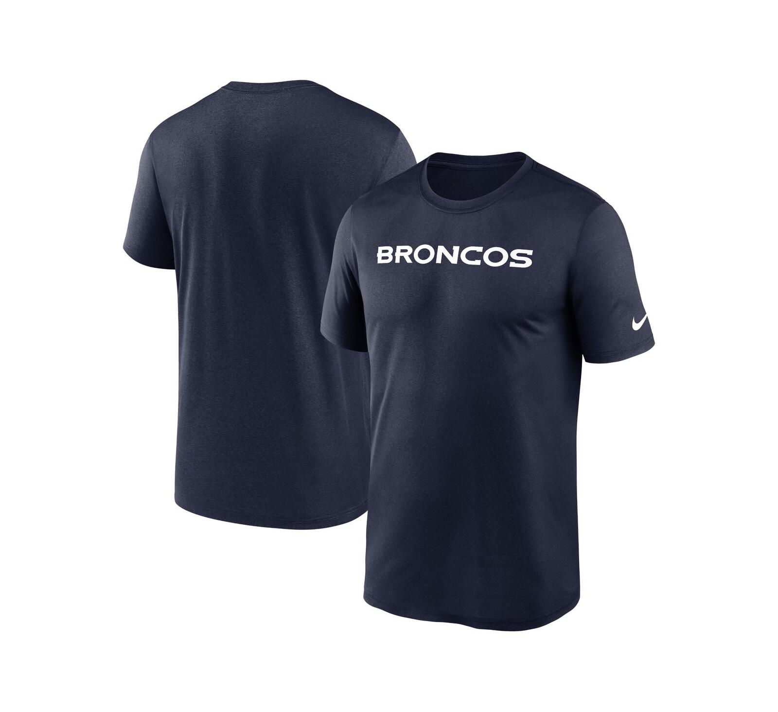 Nike Men's Navy Denver Broncos Primetime Legend Wordmark Performance T-Shirt