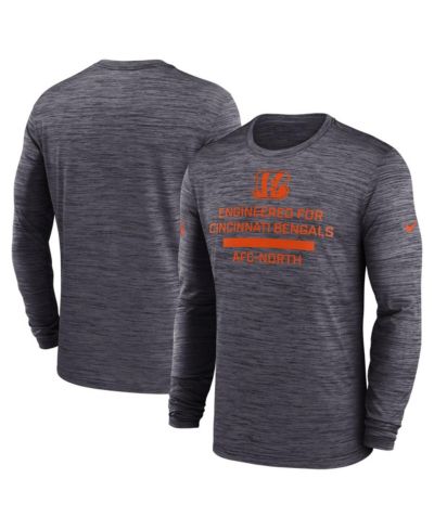 Nike Men's Black Cincinnati Bengals Sideline Velocity Performance Long Sleeve T-Shirt