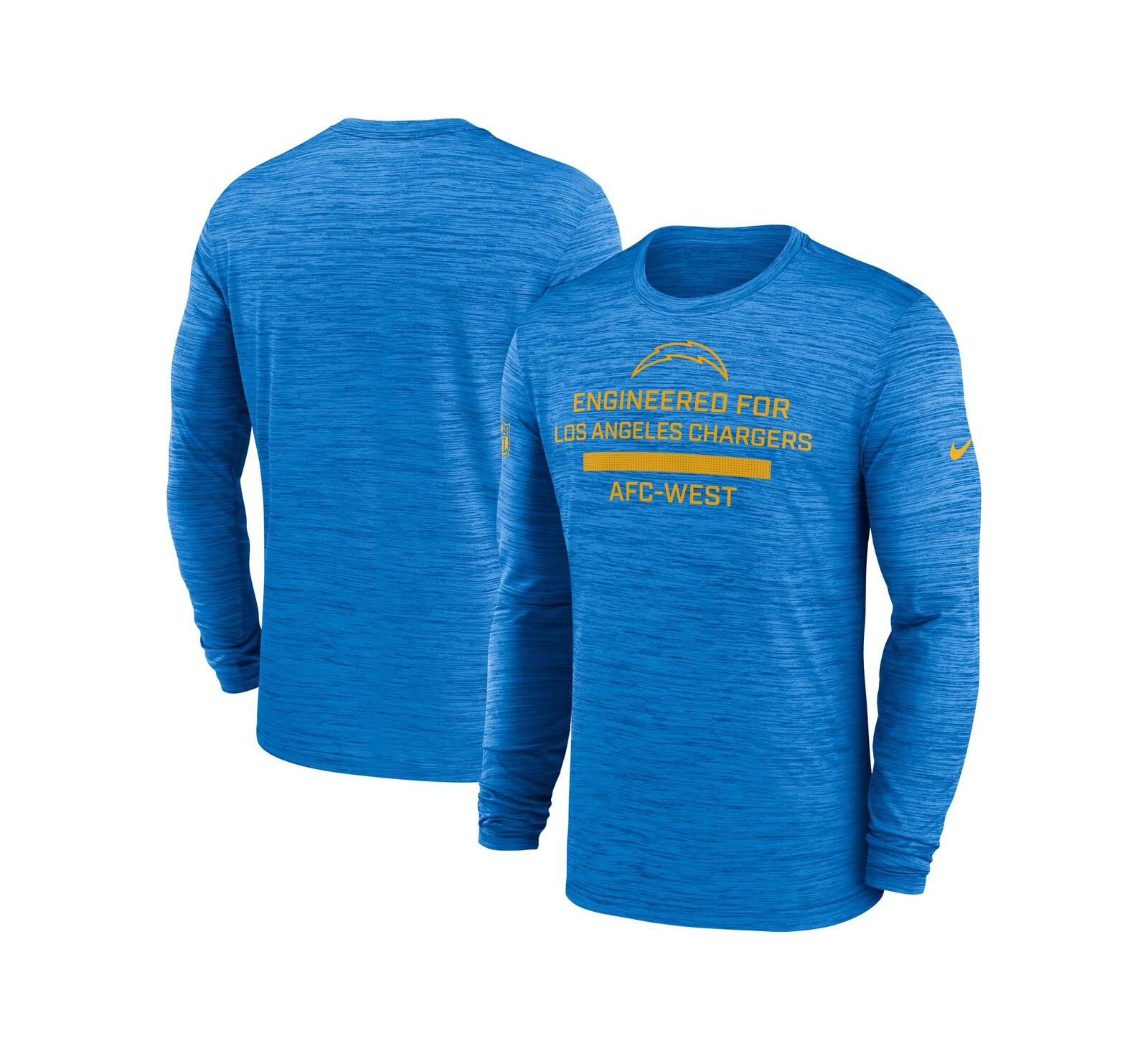 Nike Мужская футболка с длинным рукавом Los Angeles Chargers Powder Blue