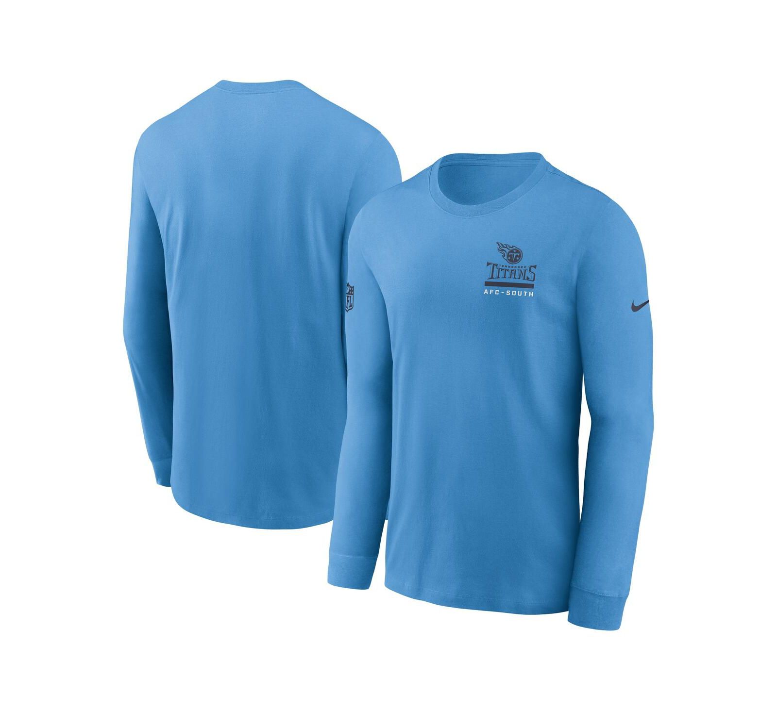 Nike Men's Light Blue Tennessee Titans Sideline Performance Long Sleeve T-Shirt