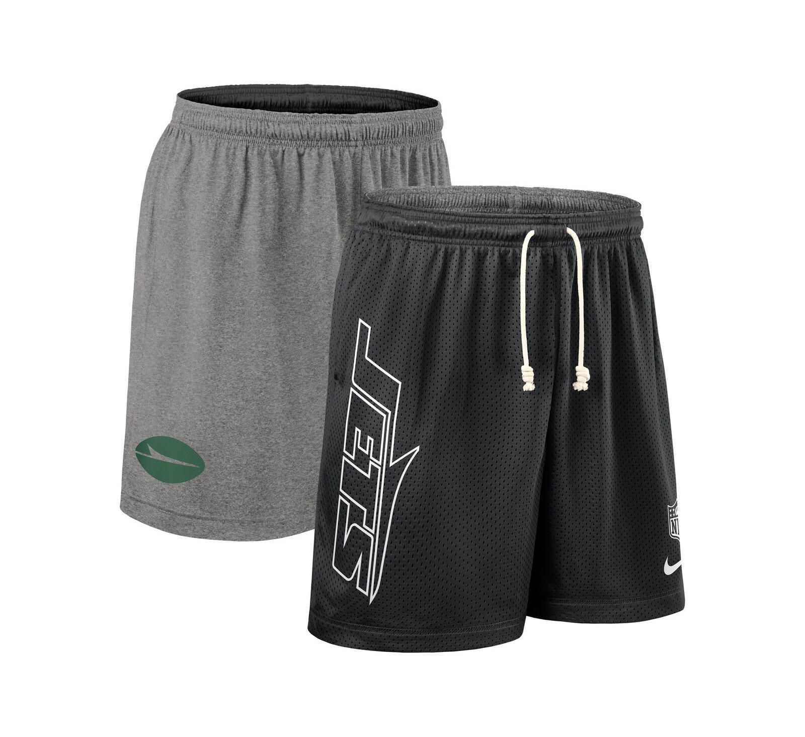 Nike Men's Black New York Jets Sideline Reversible Performance Shorts