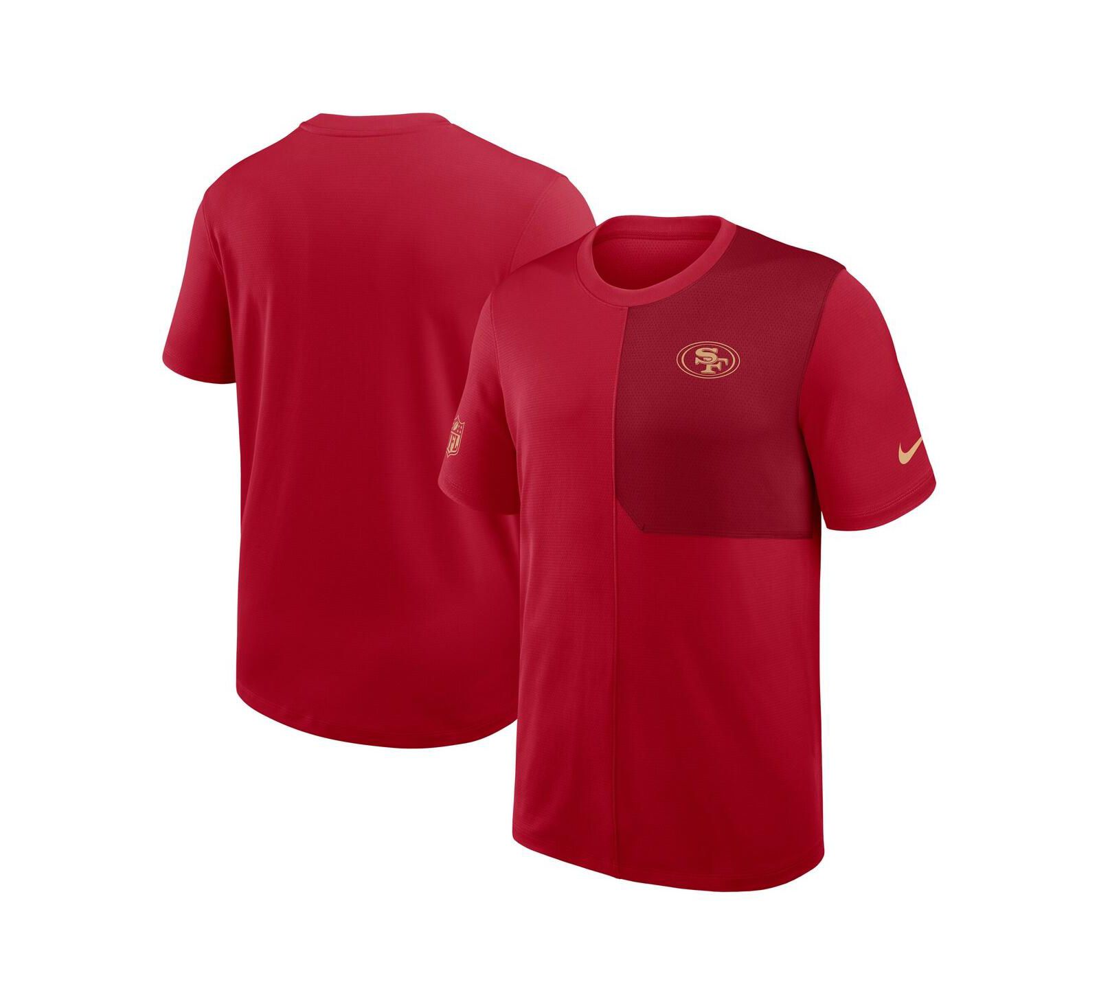 Мужская рубашка Nike Scarlet San Francisco 49ers Sideline UV Performance Coach