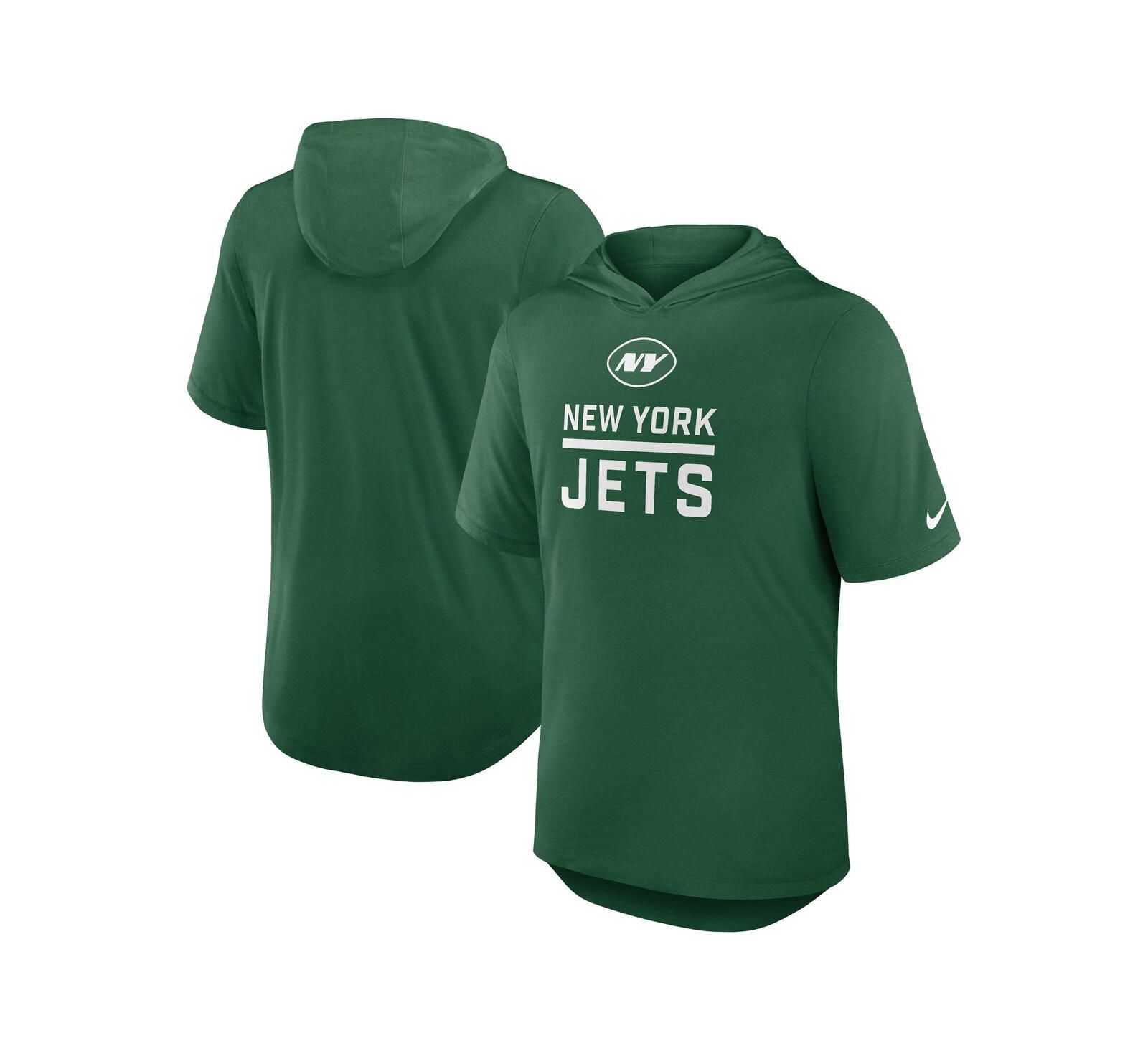 Nike Men's Green New York Jets Lockup Tri-Blend Hoodie T-Shirt