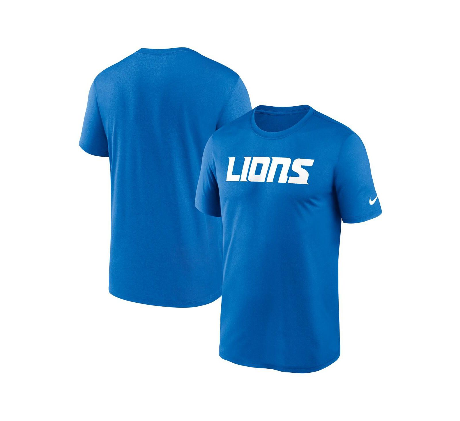Nike Men's Blue Detroit Lions Primetime Legend Wordmark Performance T-Shirt