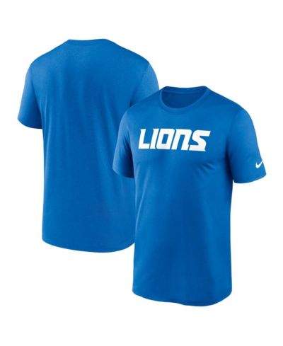 Мужская футболка Nike Detroit Lions Primetime Legend Wordmark Performance синего цвета