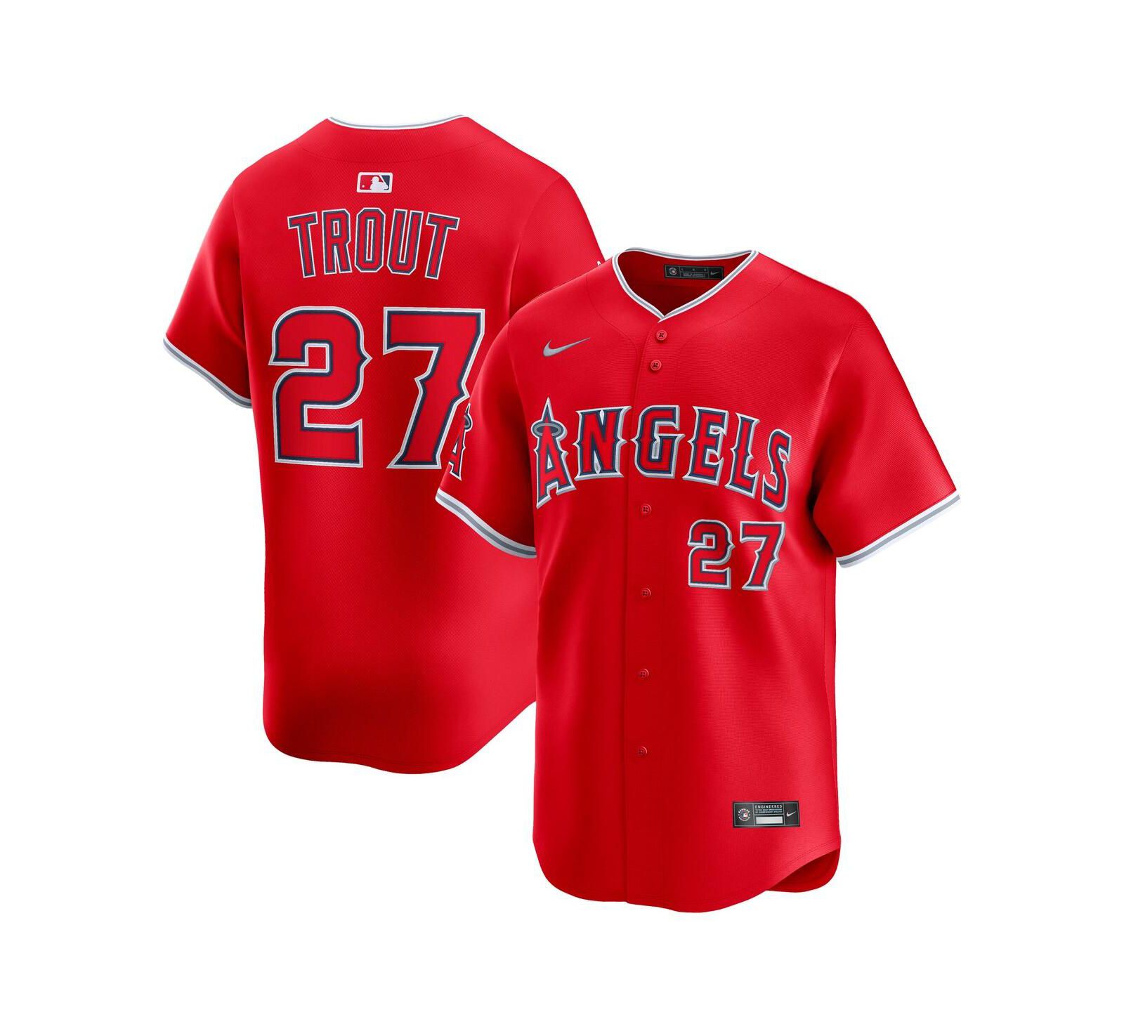 Мужская джерси Nike Mike Trout Red Los Angeles Angels Alternate Limited Player