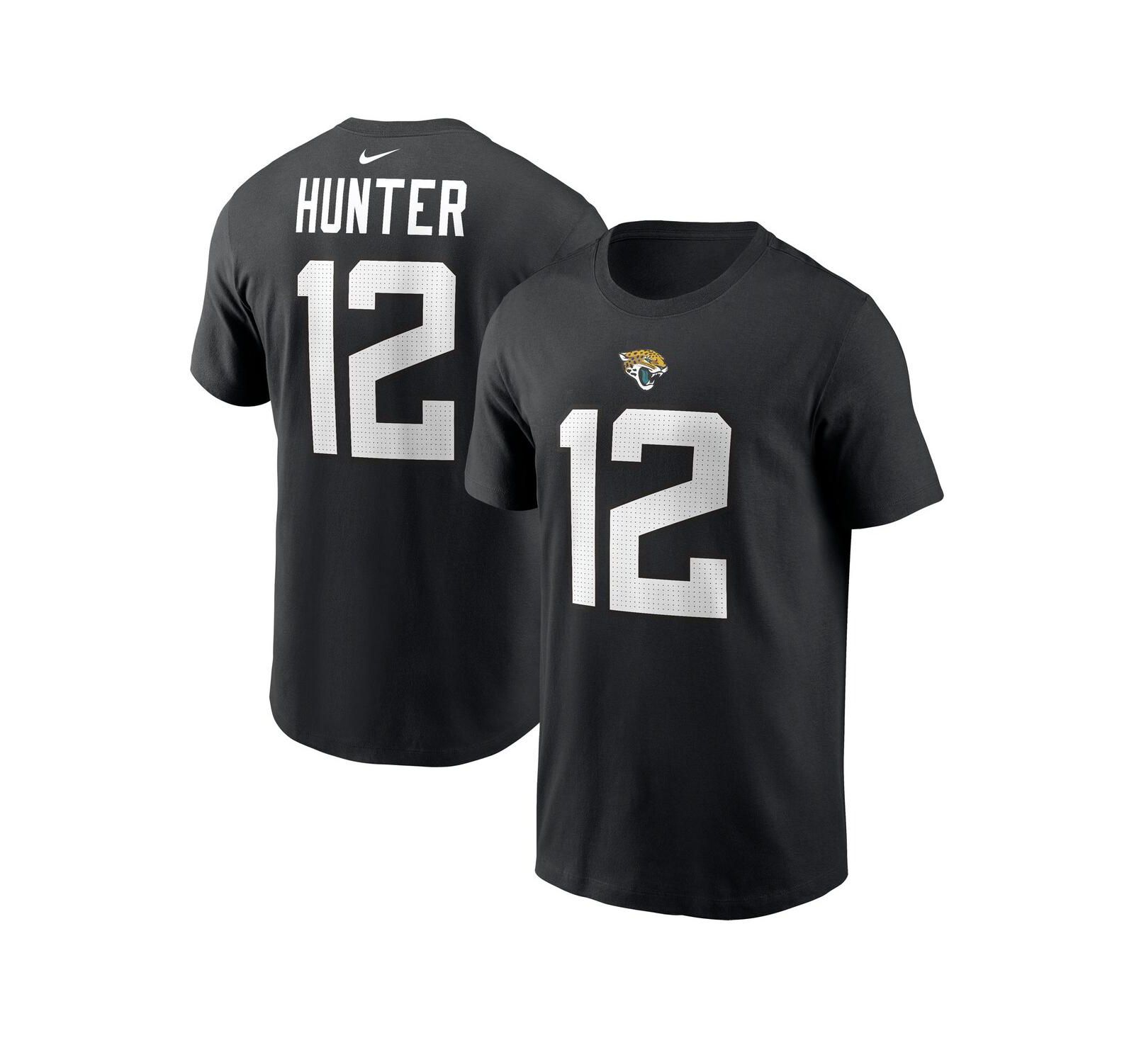 Мужская футболка Nike Travis Hunter Black Jacksonville Jaguars 2025 NFL Draft Player Name & Number