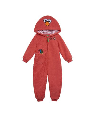 Sesame Street Baby Boy Cozy Sherpa Zip Up Cosplay Costume Coverall