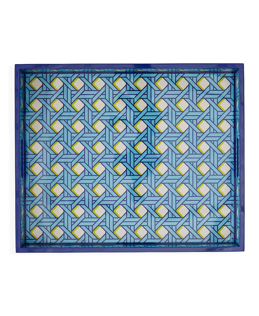 Поднос Jonathan Adler Basketweave 17" Lacquer