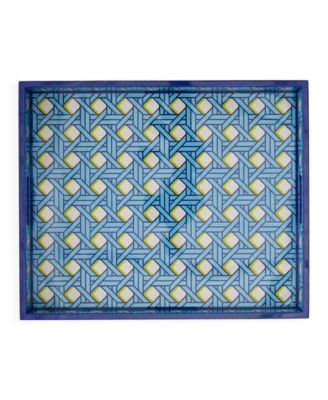 Поднос Jonathan Adler Basketweave 17" Lacquer