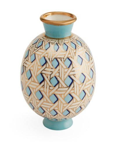 Jonathan Adler Basketweave 60 oz. Round Vase круглая ваза