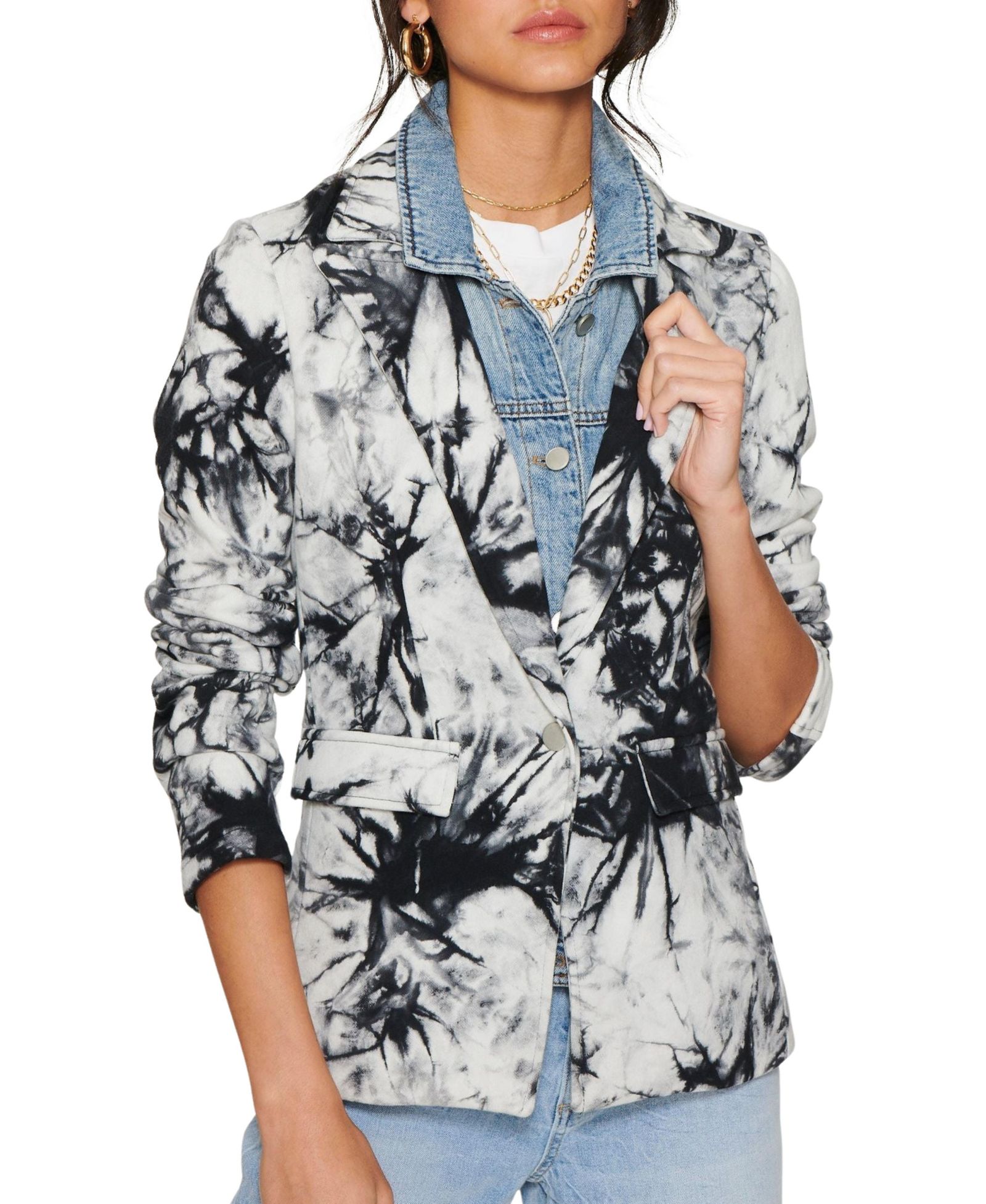 blue revival Women's Removable Denim Insert Helen Blazer