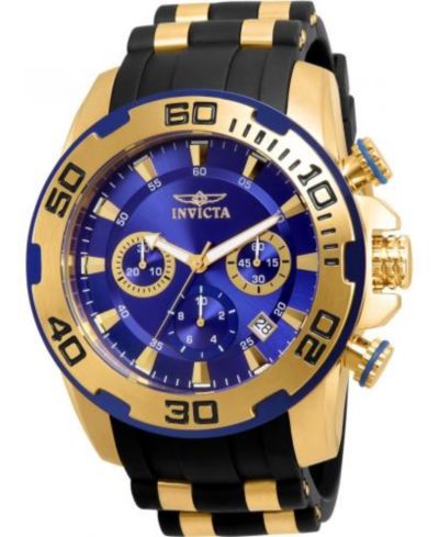 Invicta Men's 22313 Pro Diver Quartz Chronograph Blue Dial Watch
