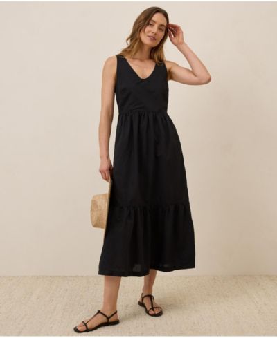 Женское платье Pact Women's Organic Cotton Canopy Linen Blend Easy Tank Dress