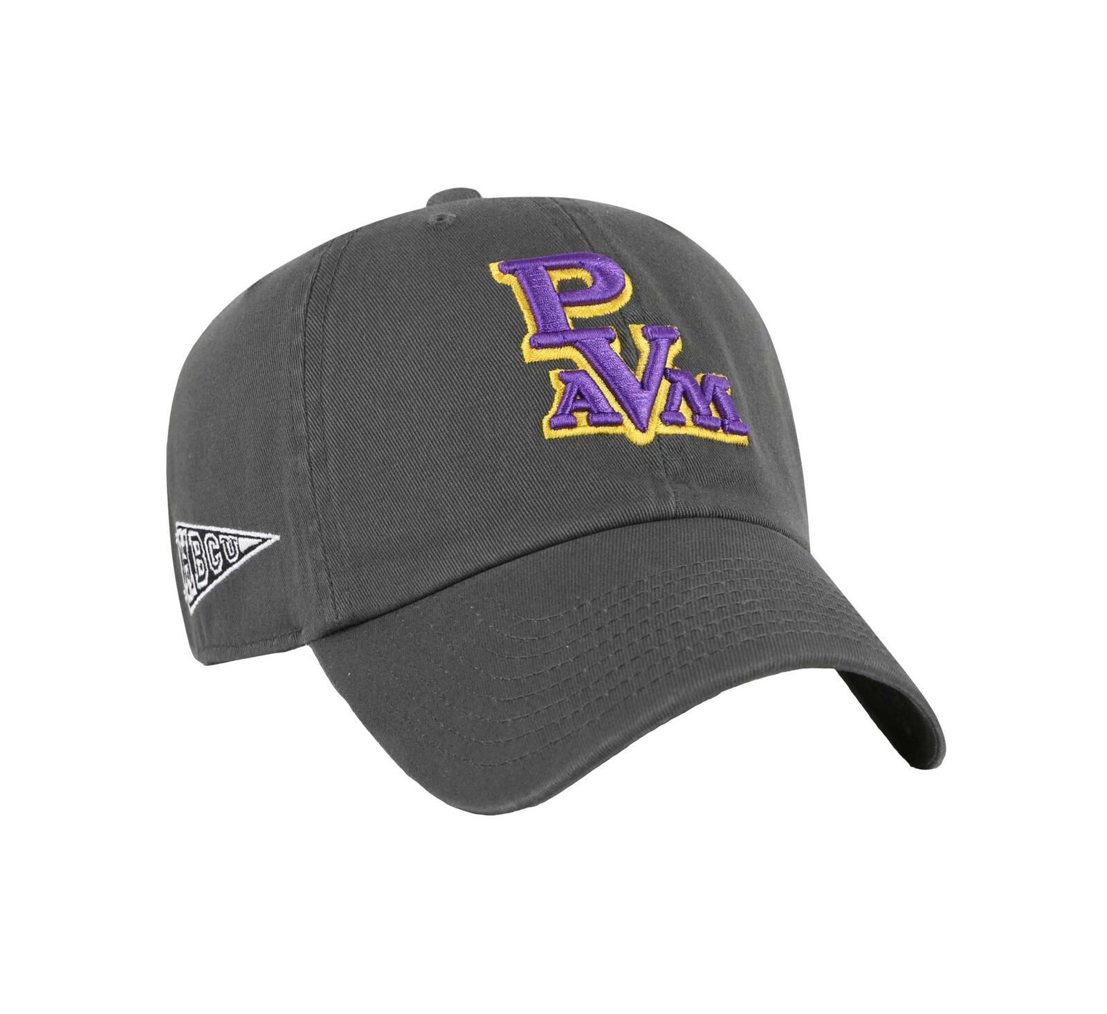 Мужская регулируемая кепка '47 Brand Charcoal Prairie View A M Panthers Side Back Clean Up