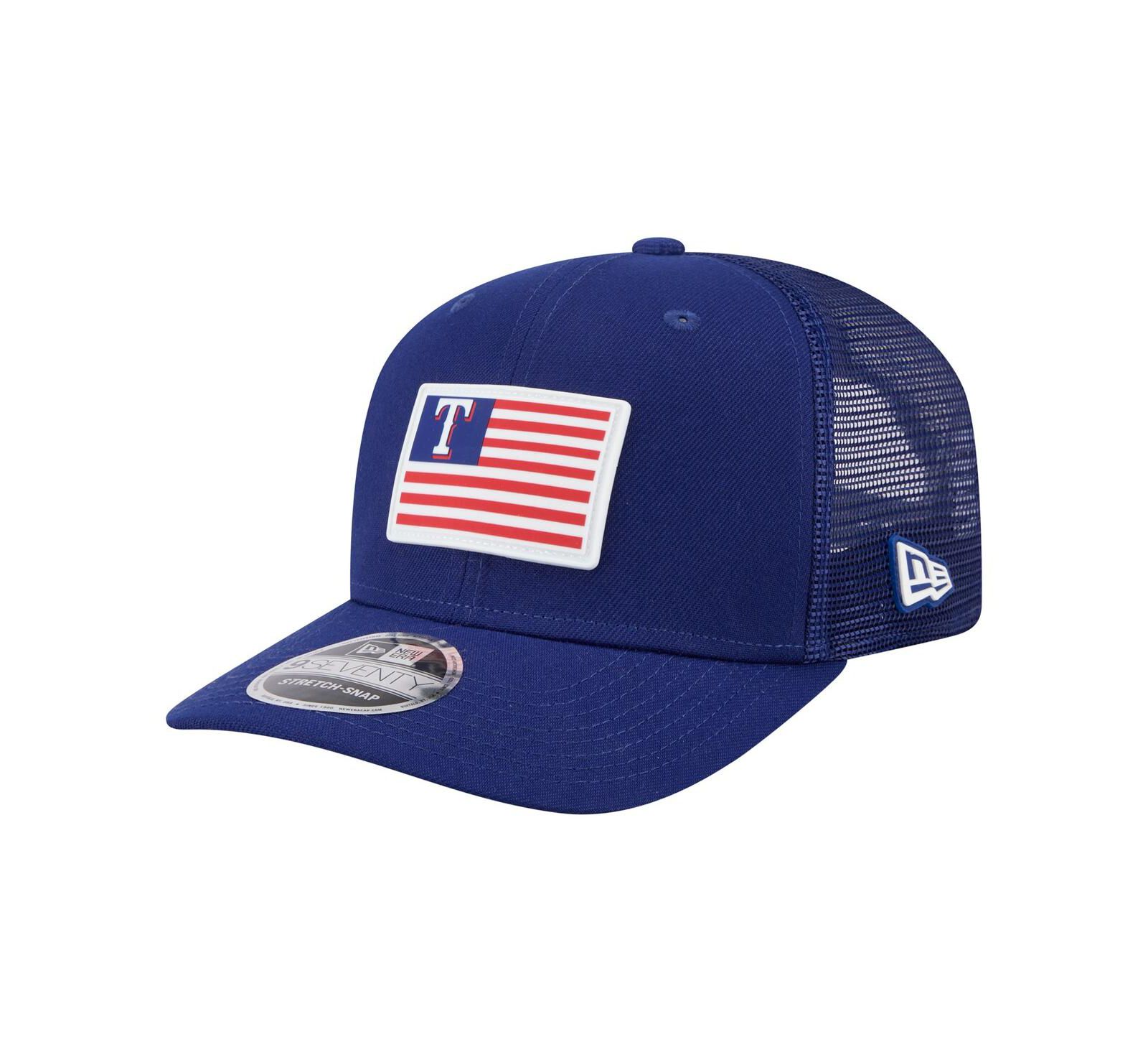 New Era Men's Royal Texas Rangers Flag 9SEVENTY COOLERA Stretch-Snap Hat