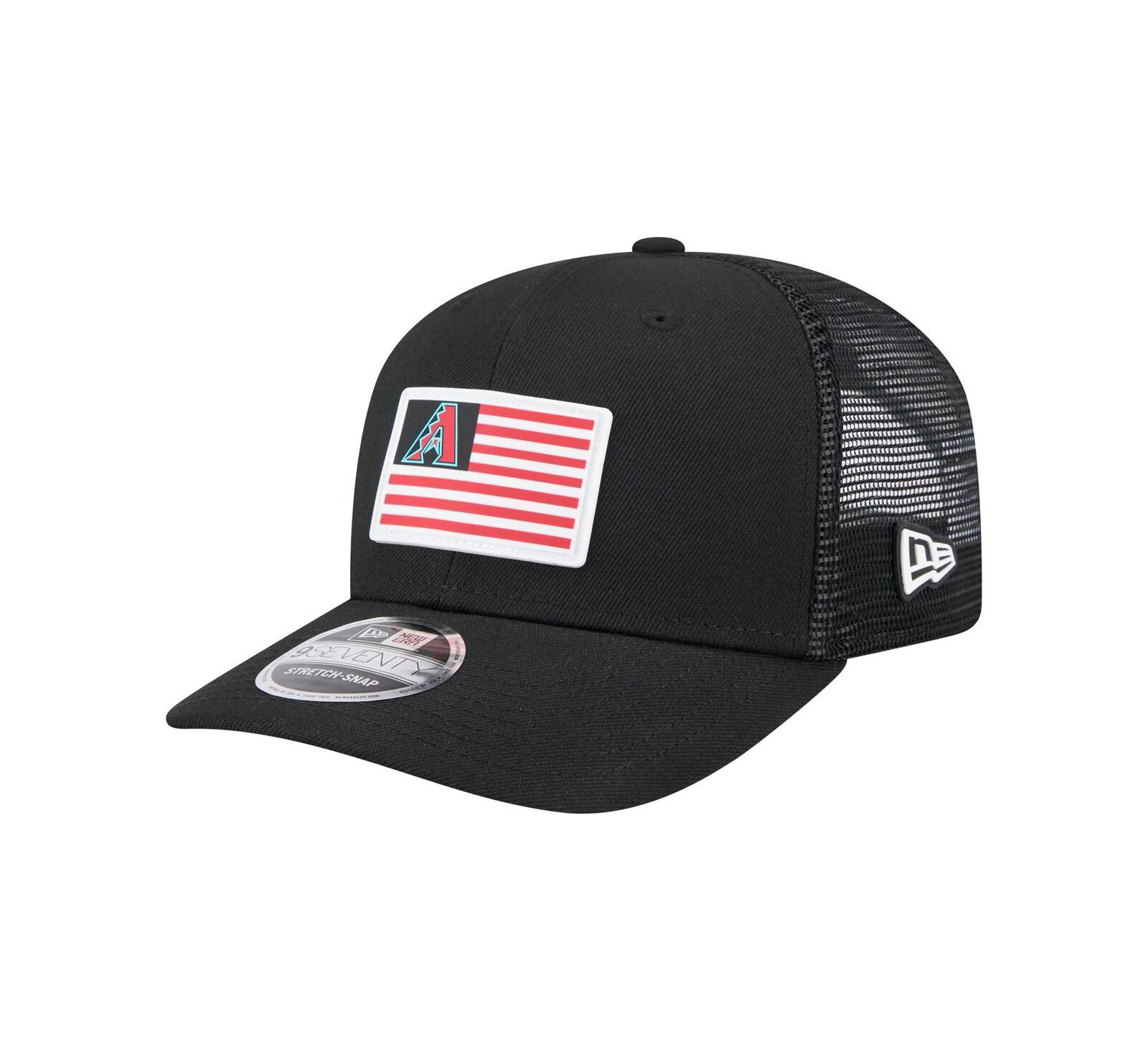 Мужская кепка New Era Black Arizona Diamondbacks Flag 9SEVENTY COOLERA Stretch-Snap