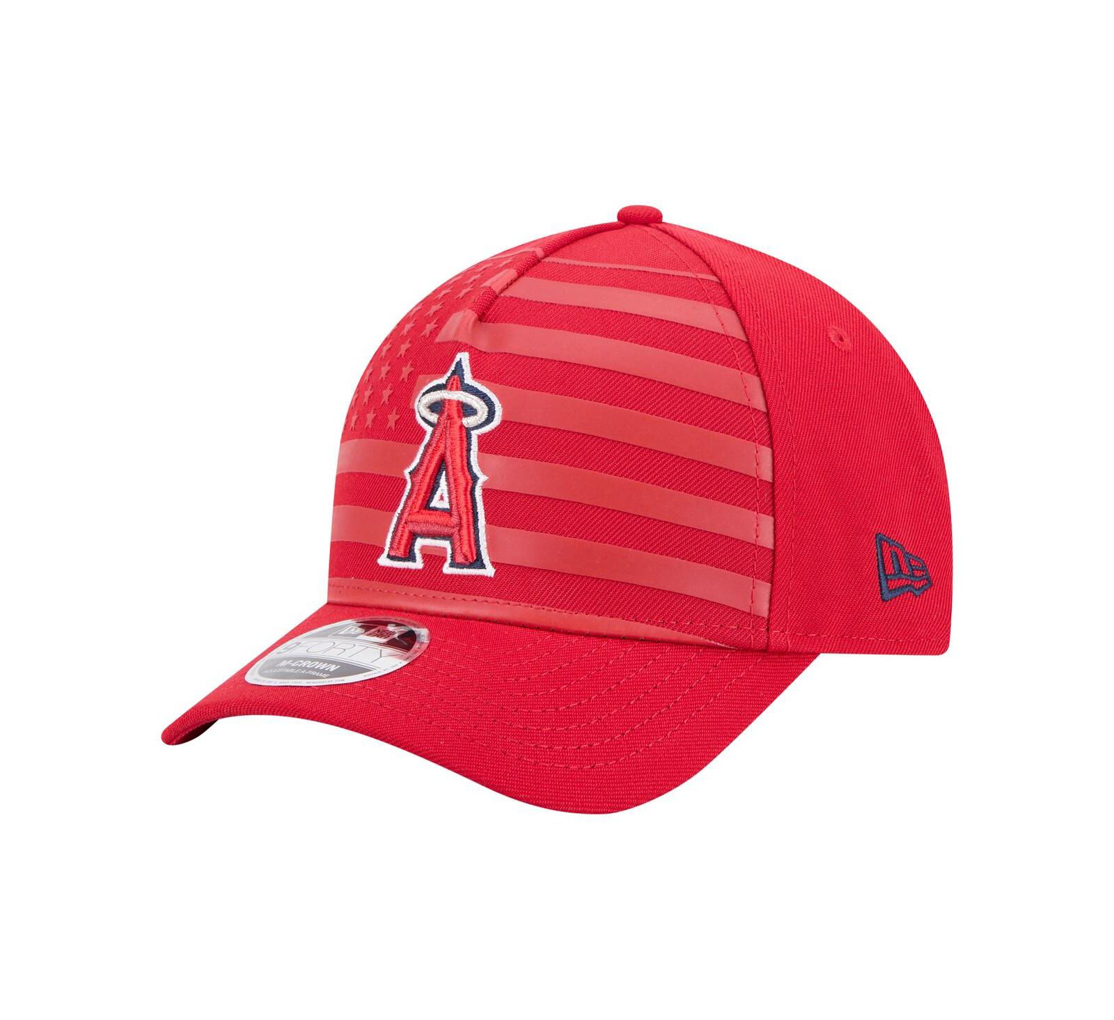 Мужская кепка New Era Los Angeles Angels American Flag 9FORTY M-Crown A-Frame регулируемая