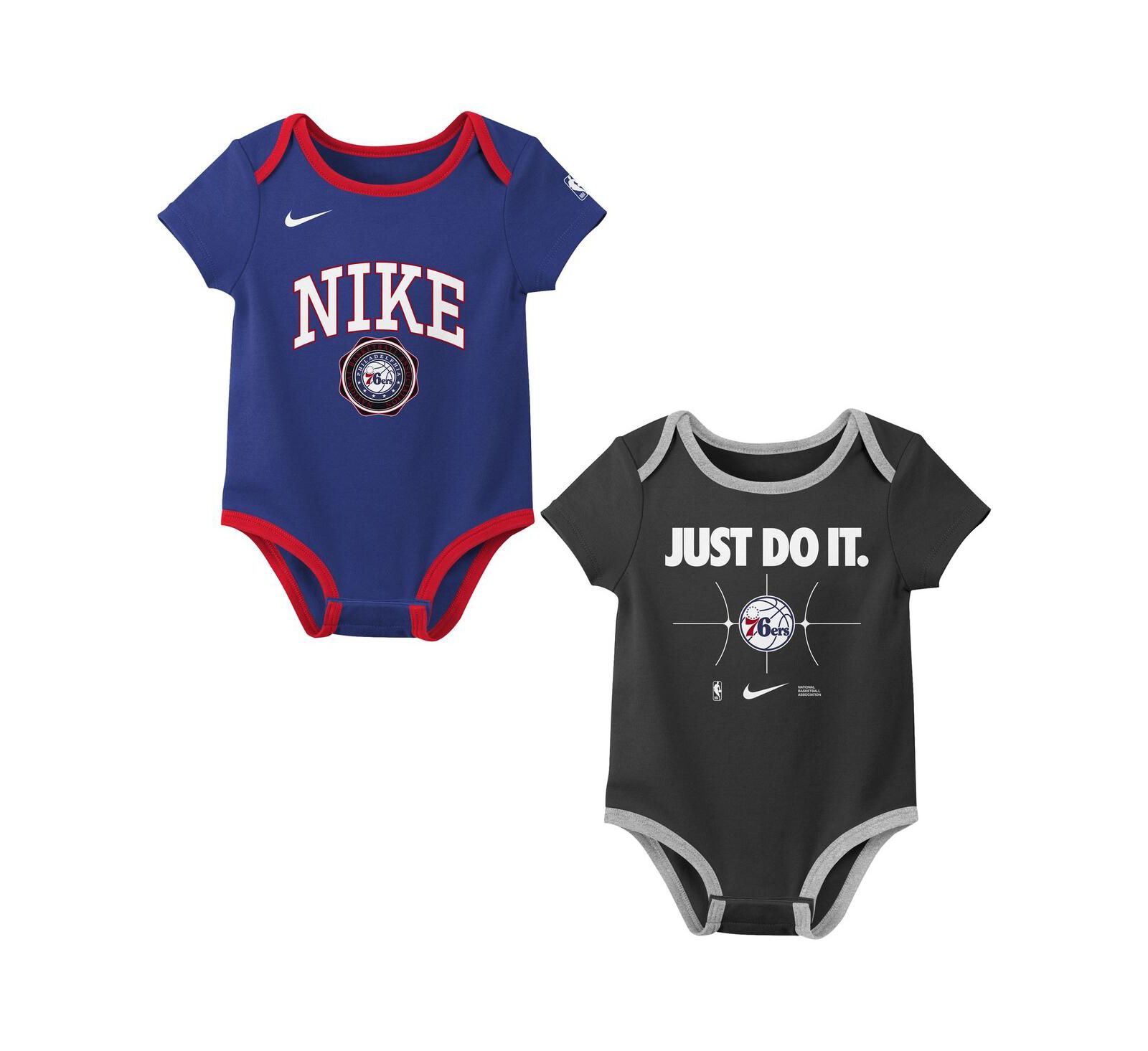 Набор боди Nike Newborn 2-Pack Royal/Black Philadelphia 76ers Just Do It