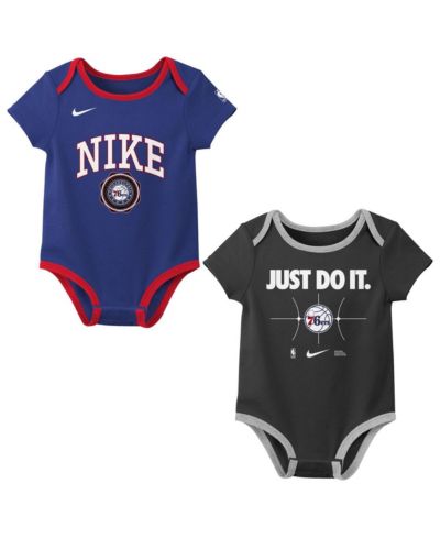 Набор боди Nike Newborn 2-Pack Royal/Black Philadelphia 76ers Just Do It