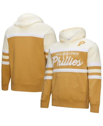 Мужское худи Mitchell & Ness Philadelphia Phillies Head Coach, бежевый/кремовый