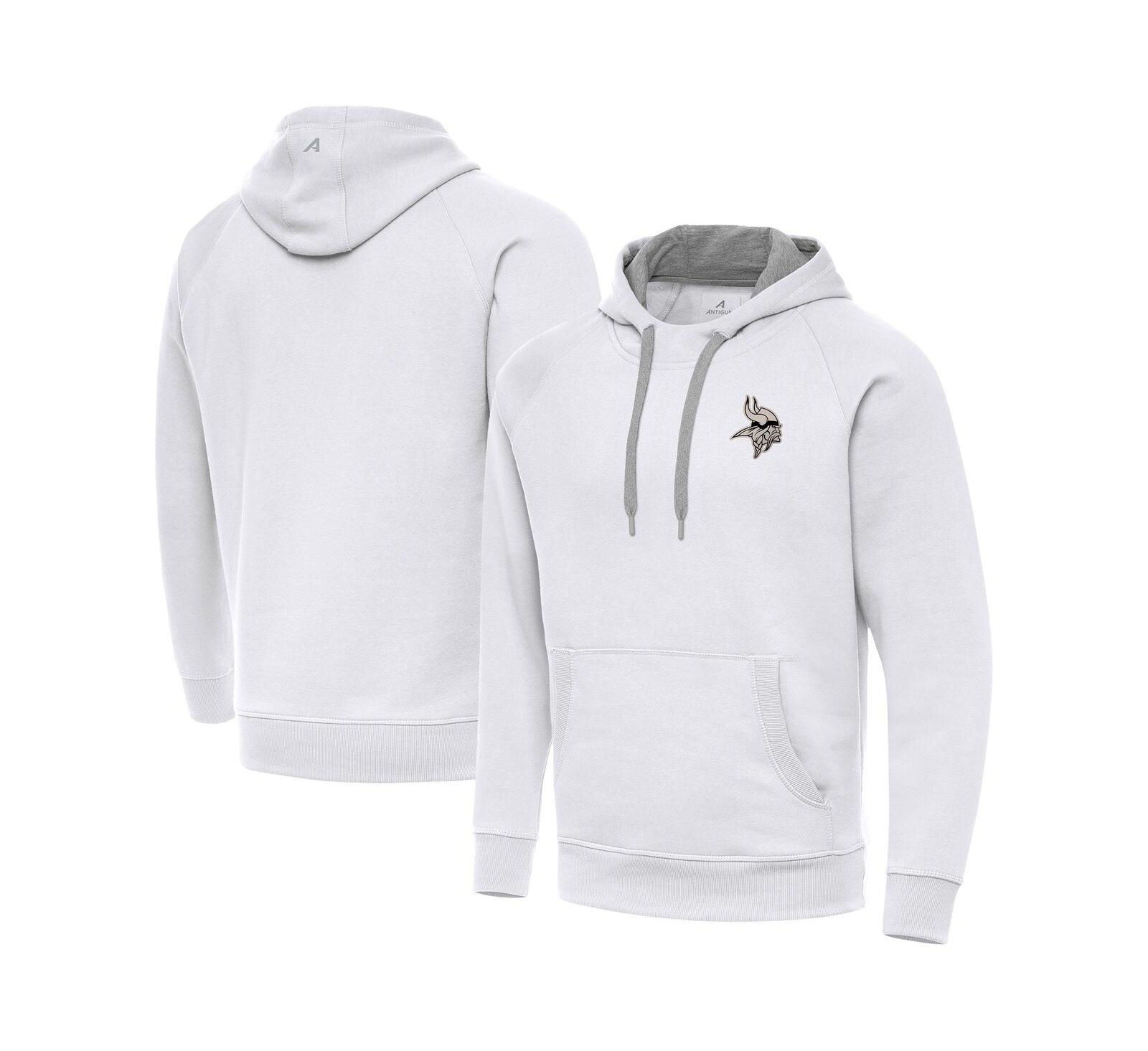Мужское худи Antigua Minnesota Vikings Brushed Carbon Victory Pullover
