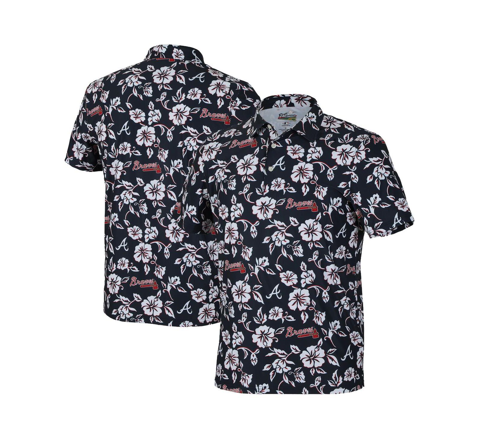 Reyn Spooner Men's Navy Atlanta Braves Pua Performance Polo Shirt