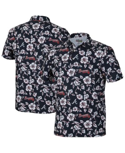 Reyn Spooner Men's Navy Atlanta Braves Pua Performance Polo Shirt