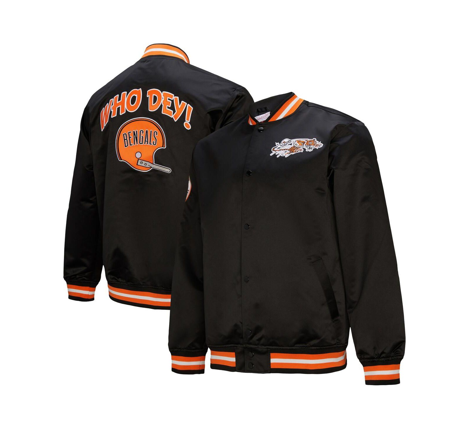 Mitchell & Ness Мужская атласная куртка Cincinnati Bengals