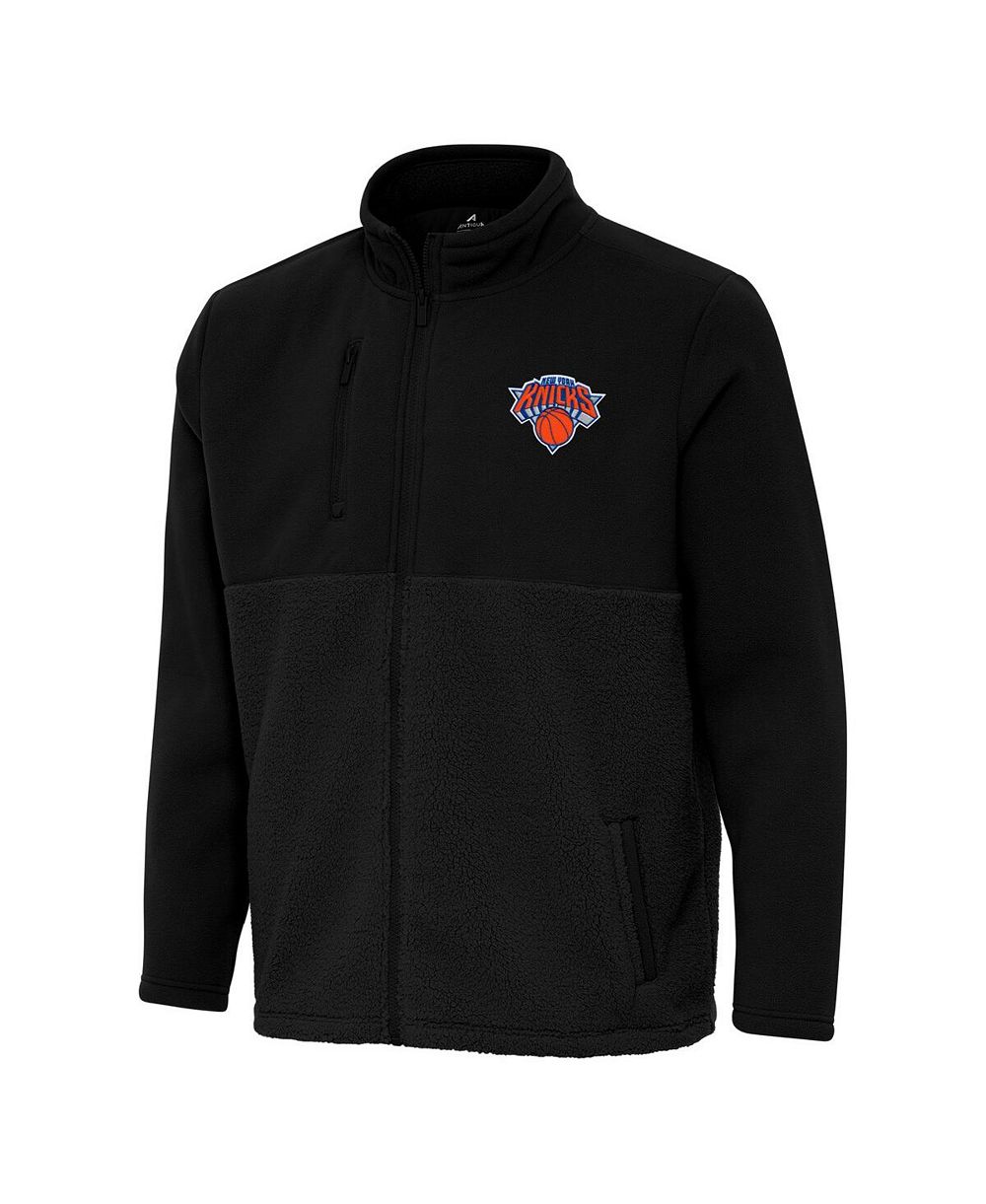 Antigua Men's Black New York Knicks Daily Fused Full-Zip Jacket